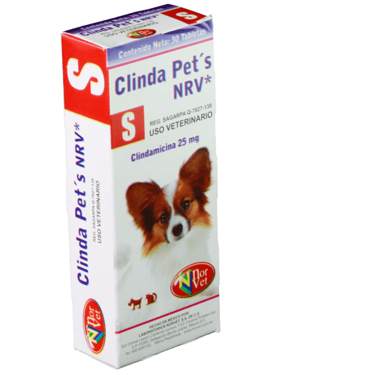 Clinda Pets NRV S 30 Tabletas ( Clindamicina 25 mg ) ClindaPets